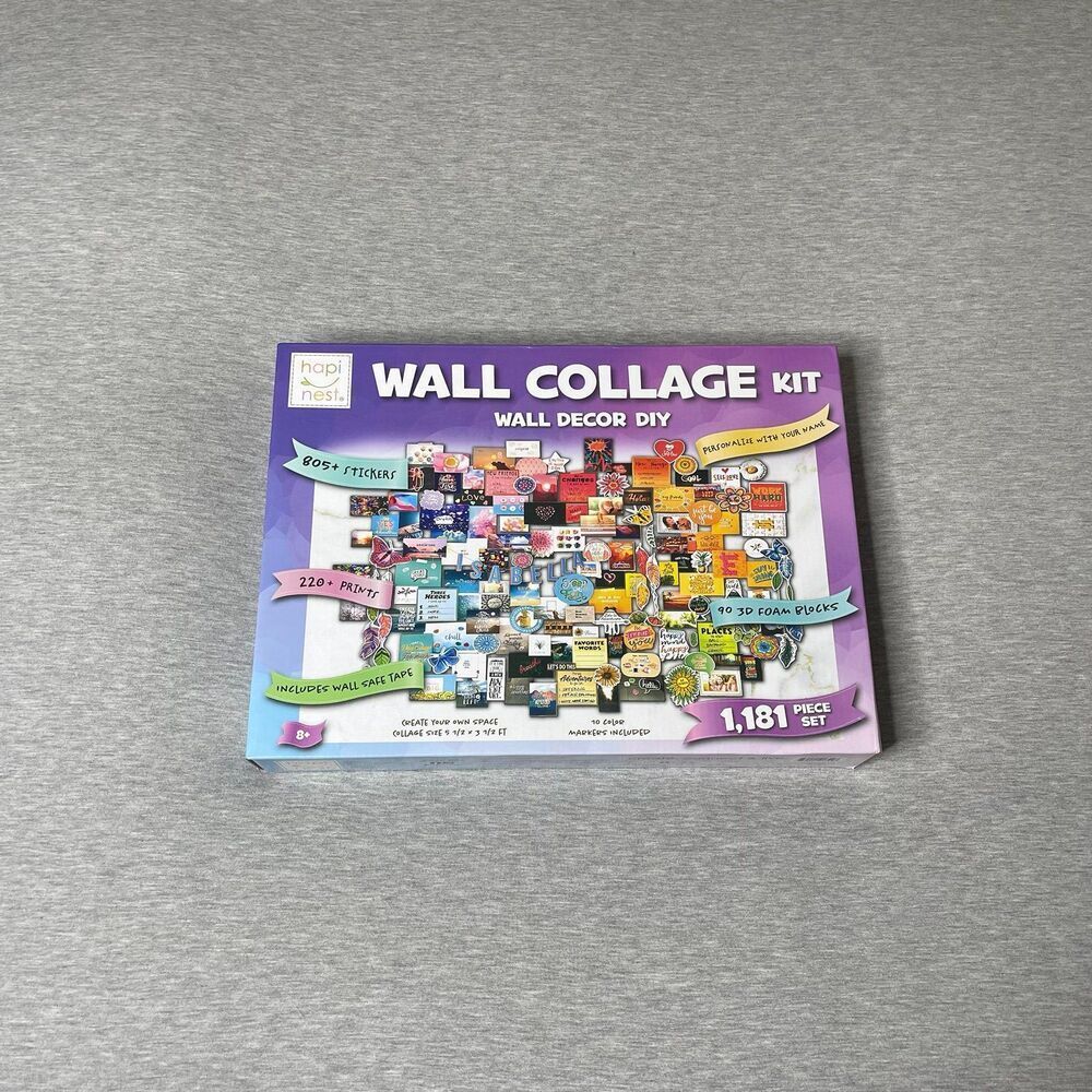 Hapinest DIY Wall Decor Collage 1,181 Piece Kit